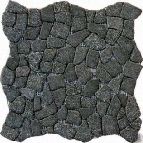 Granite Charcoal Pebble Cracked Joints Pattern Flat Finish Mosaic Tiles